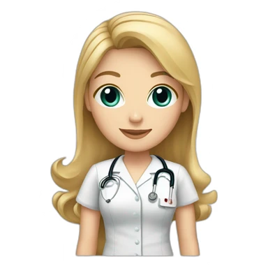 Nurse Blond white girl with 2 cats  one dark grey and one black sticker