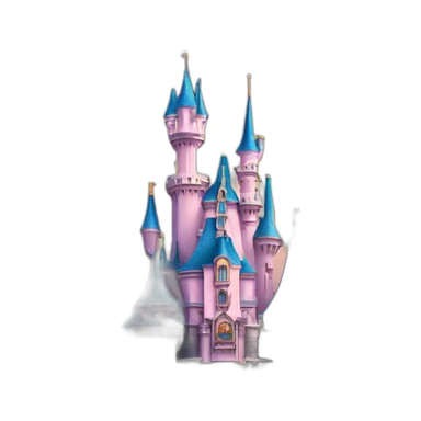 Disneyland paris castle with tower sticker
