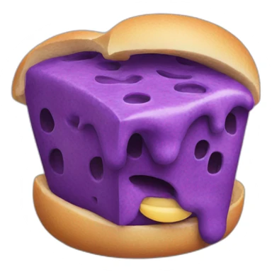 Purple snack with blue eues sticker