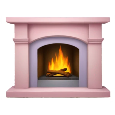 a pastel colored fireplace sticker