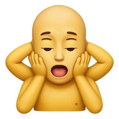 a emoji head choking itself
with both its hands around its neck sticker