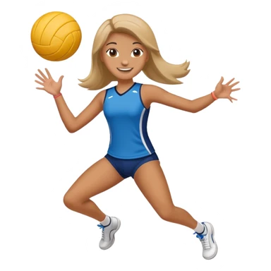 girl playing volleyball  sticker