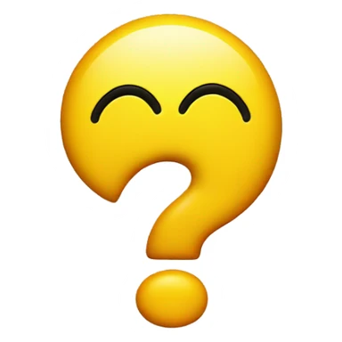 question mark smiley face sticker