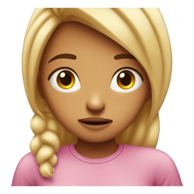 upset girl because she has a pimple sticker