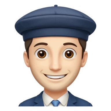 jewish man's face, wearing a kippah and payot sticker