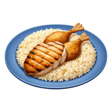 Rice and chicken breast  sticker