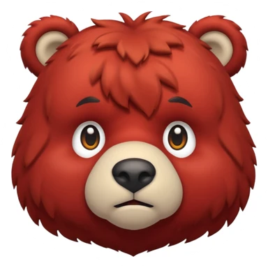 red bear serious sticker