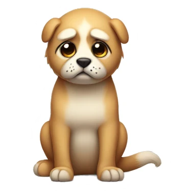 cute sad animal  sticker
