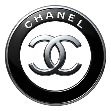Chanel sport logo chrome glossy sticker