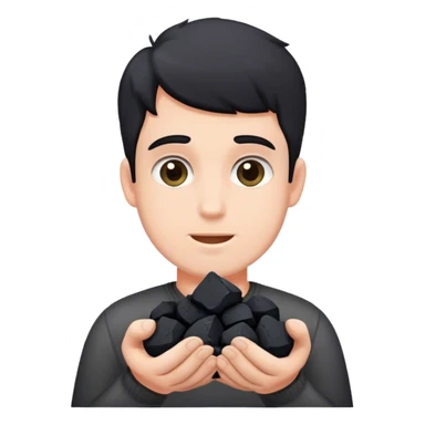 Trump holds coal in his hands sticker