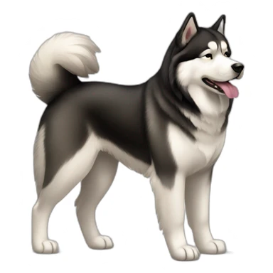 Dog Alaskan Malamute full-height sticker