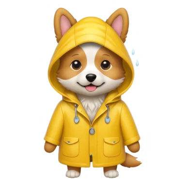 dog in raincoat  sticker