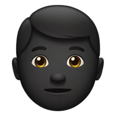black simplistic emoji of a talking head siluete sticker
