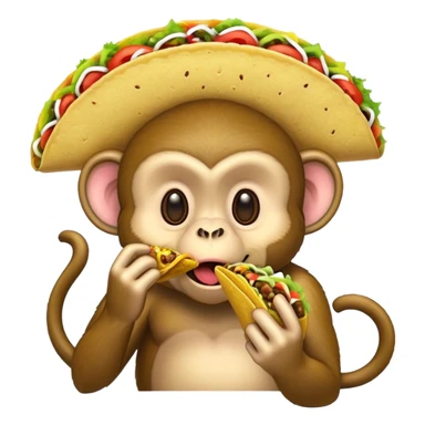 Monkey eating taco bell  sticker