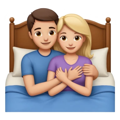 intimate moment on the bed sticker