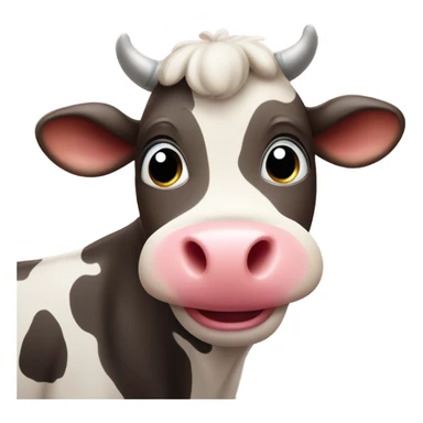 🥰 + 🐮  sticker