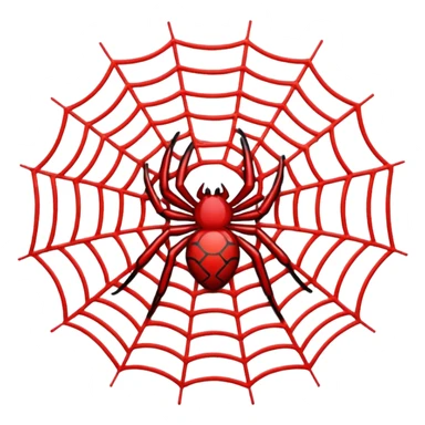 A red spiderweb sticker