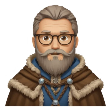 Glasses-Wearing wild viking büst sticker