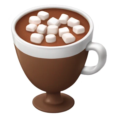 Cup of Hot cocoa with marshmallows in it sticker