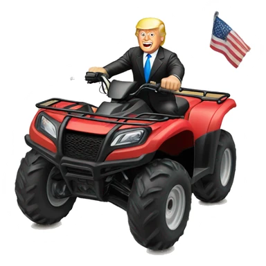 Donald Trump riding a Honda Fourtrax sticker