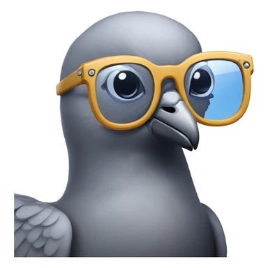 A pigeon wearing a big pair of funky glasses  sticker