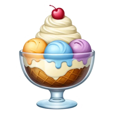 ice cream glass bowl sticker