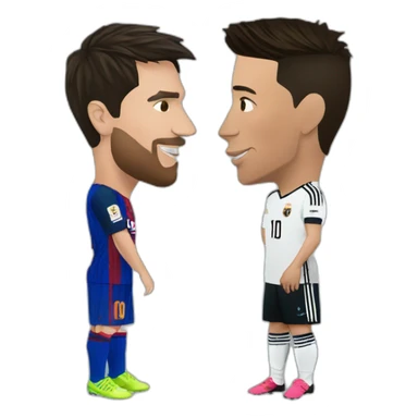 Leo Messi and Cristiano Ronaldo kissing sticker