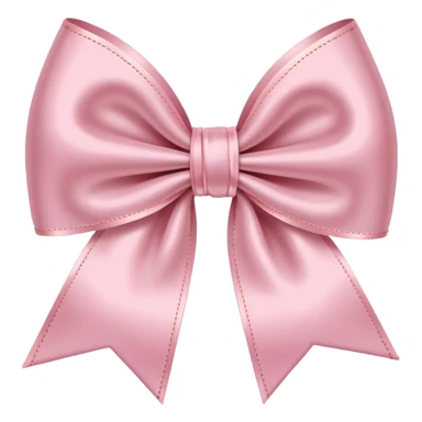light pink ribbon bow sticker