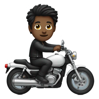 white boy with black hair driving black motorcycle at full speed

 sticker