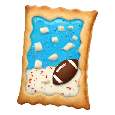 Poptart with a football sports sticker