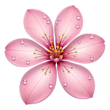 sakura flower with a soft glow and sparkles sticker
