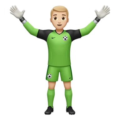 soccer goalkeeper full body arms out wide sticker