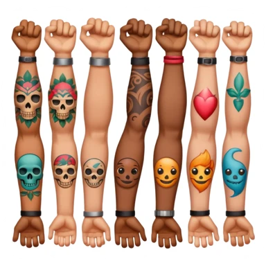 Arms with tattoos sticker