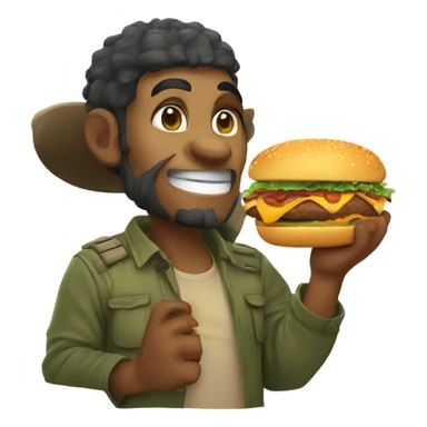 kakadu holding burger sticker