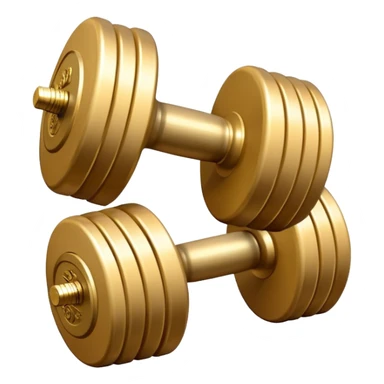 beige and gold dumbbells sticker