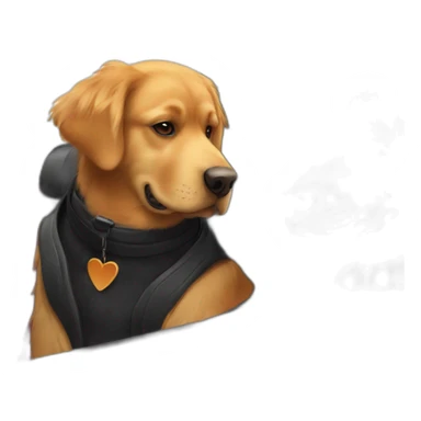 Golden retriever and rottweiller in black cabriolet sticker