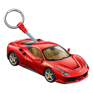 red Ferrari key sticker