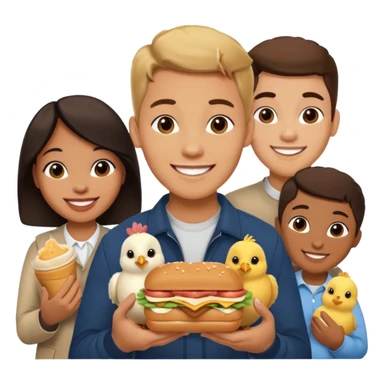 five guys and chick fil a fast food sticker