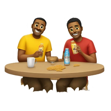 2 friends drinking turkish cay tee on a table with some sunflower seeds on it sticker