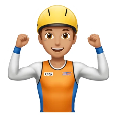 Person Winning a race SUPER happy sticker