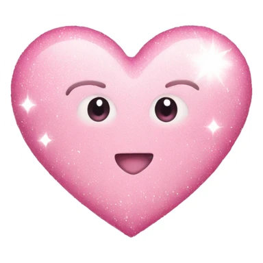 Light pink heart with sparkles  sticker