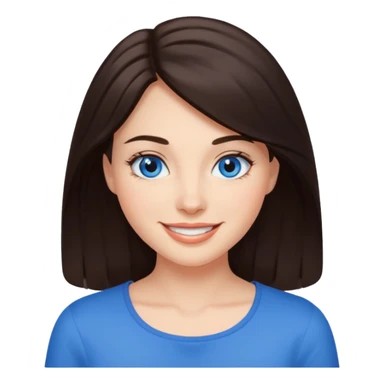 Chica pelo castaño oscuro y ojos azules que parezca más mayor y más guapa sticker