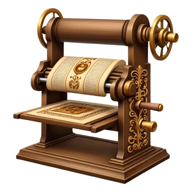 ancient printing press sticker