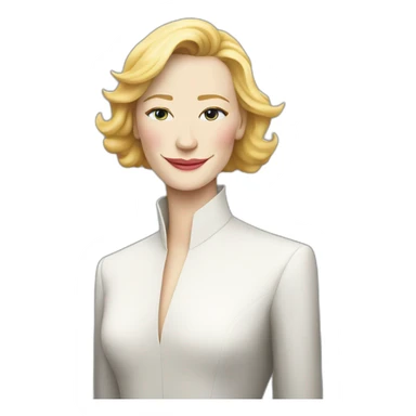 Cate blanchett with lgbt flag sticker