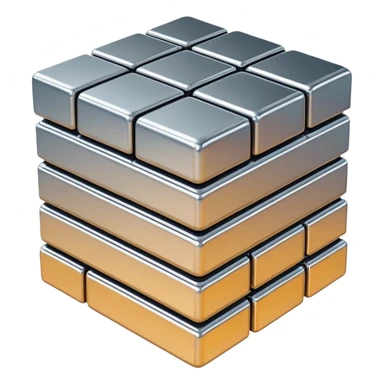 horizontal stack of squares going away from the camera sticker