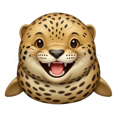 Seal leopard laugh sticker