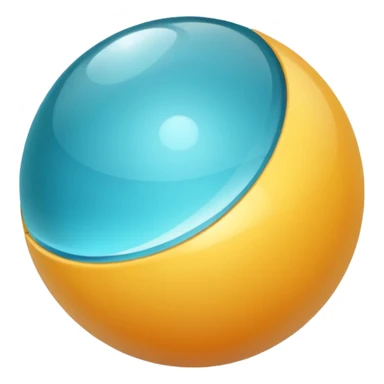 aqua color sphere sticker