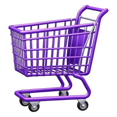 purple shopping cart sticker