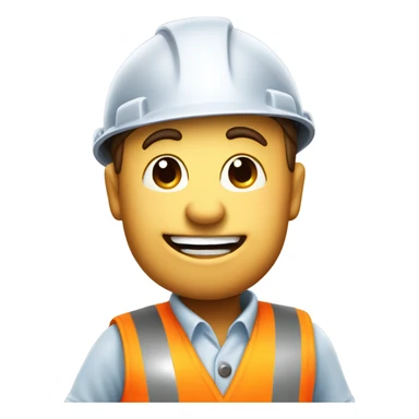 Dodgy builder holding a chocolate chip cookie sticker