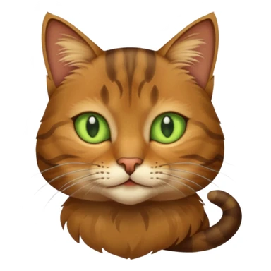 A european cat brown with lighter green eyes sticker